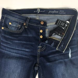 7 for all Mankind Josefina skinny Boyfriend Sz 27